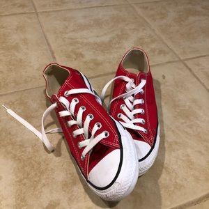Barely used cherry red converse all stars